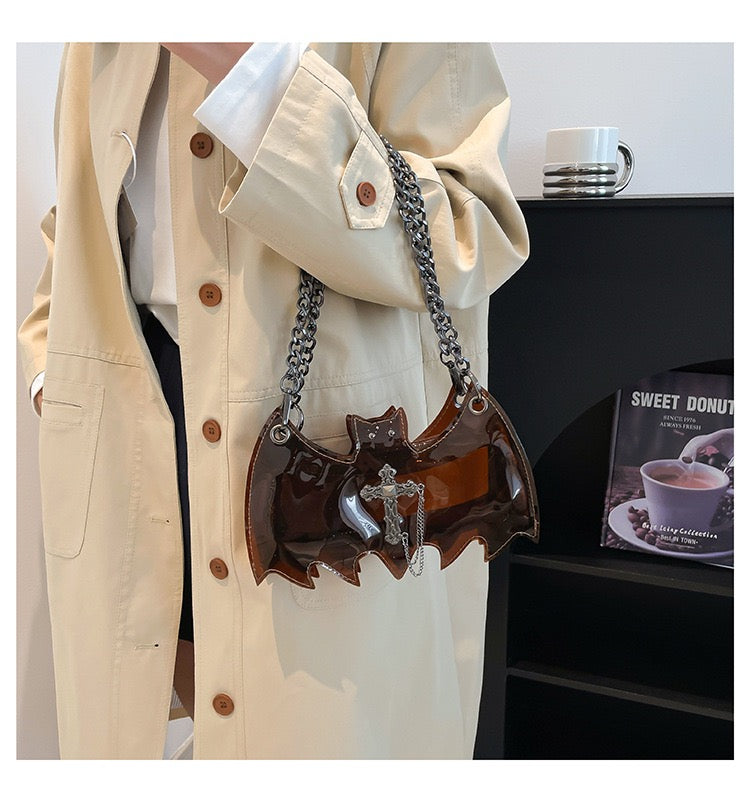 bat shaped transparent  purse
