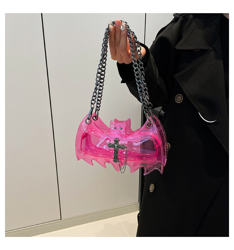 bat shaped transparent  purse