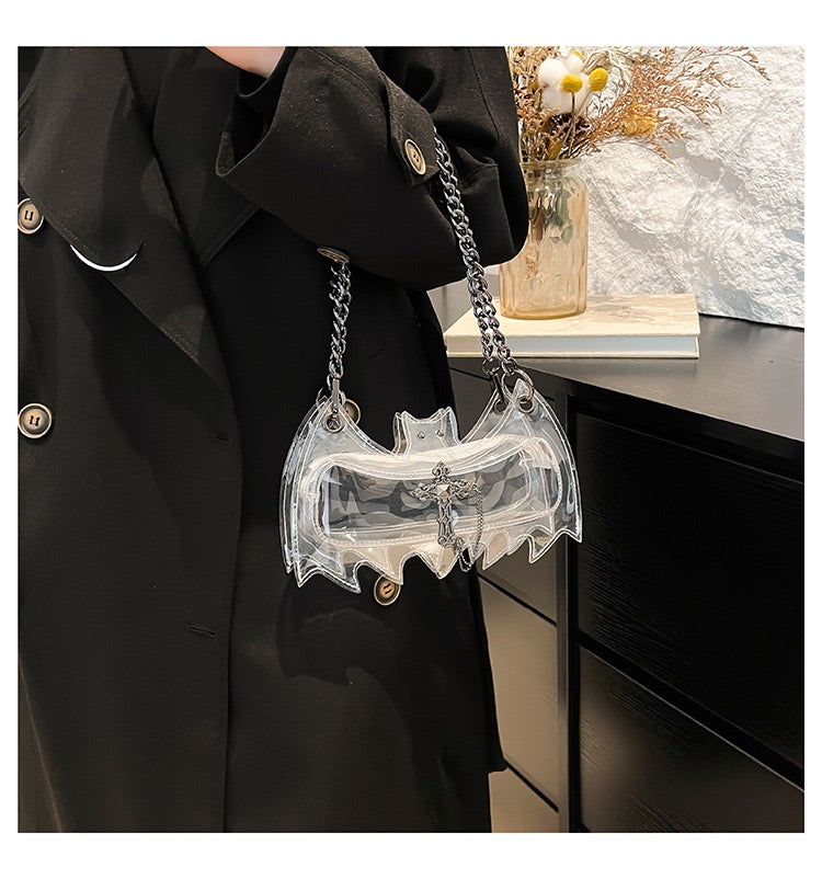 bat shaped transparent  purse