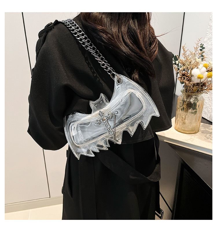 bat shaped transparent  purse