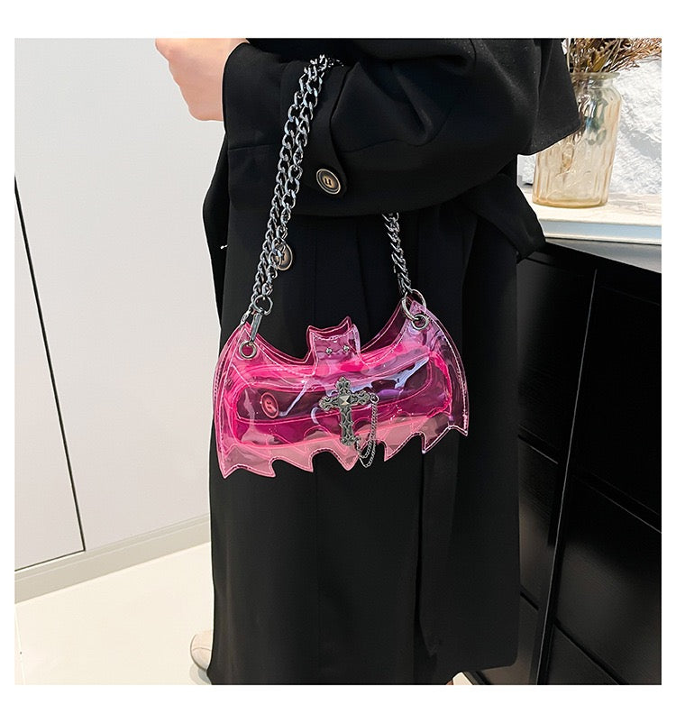 bat shaped transparent  purse