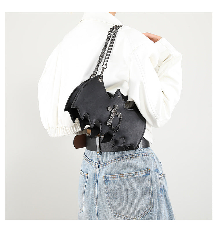 black bat with cross purse