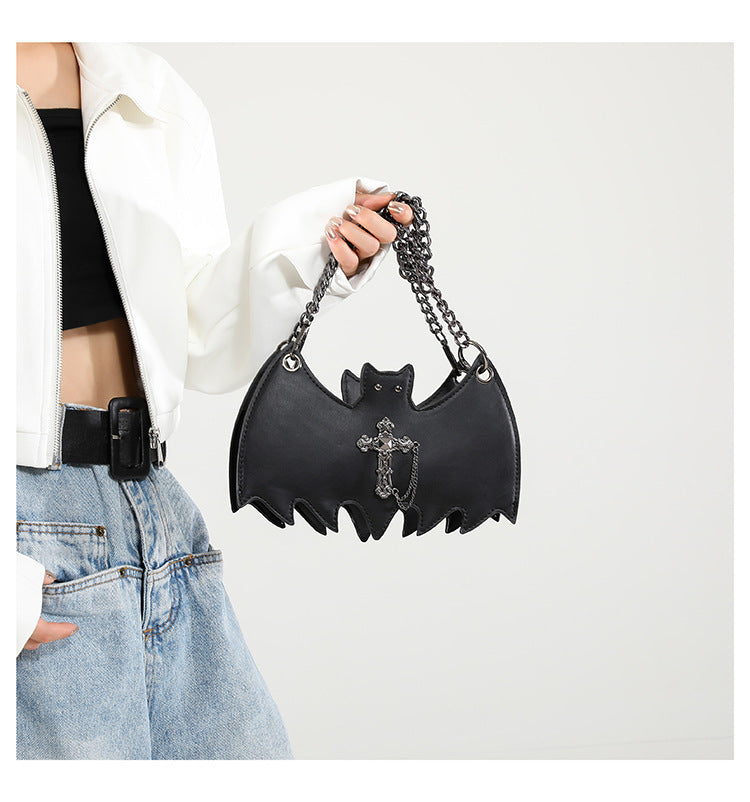 black bat with cross purse